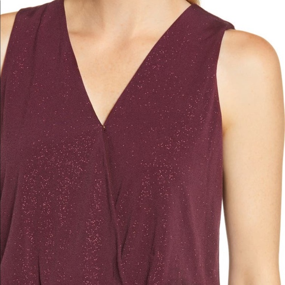 Michael Kors Burgundy Sparkle Jumpsuit, Sz M - Picture 14 of 16